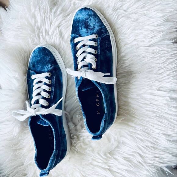 M. Gemi Palestra Minimo Velvet Edit Special Collection Blue Velvet Sneaker 37.5 - Picture 9 of 16